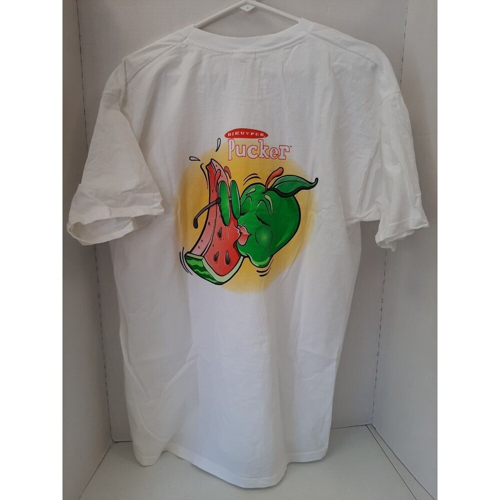 Dekuyper Pucker Schnapps Keep It Sweet & Sour White T-Shirt Size XXL 90's